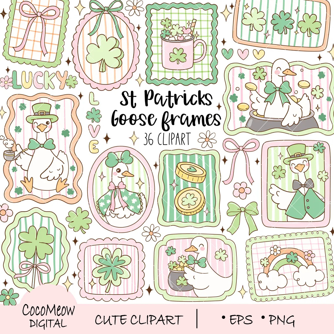 St Patrick’s Day Frame Clipart balloons beaver canada celebration coins decorative event festive flag graphic holiday illustration maple national oranges party patriotic traditional vector