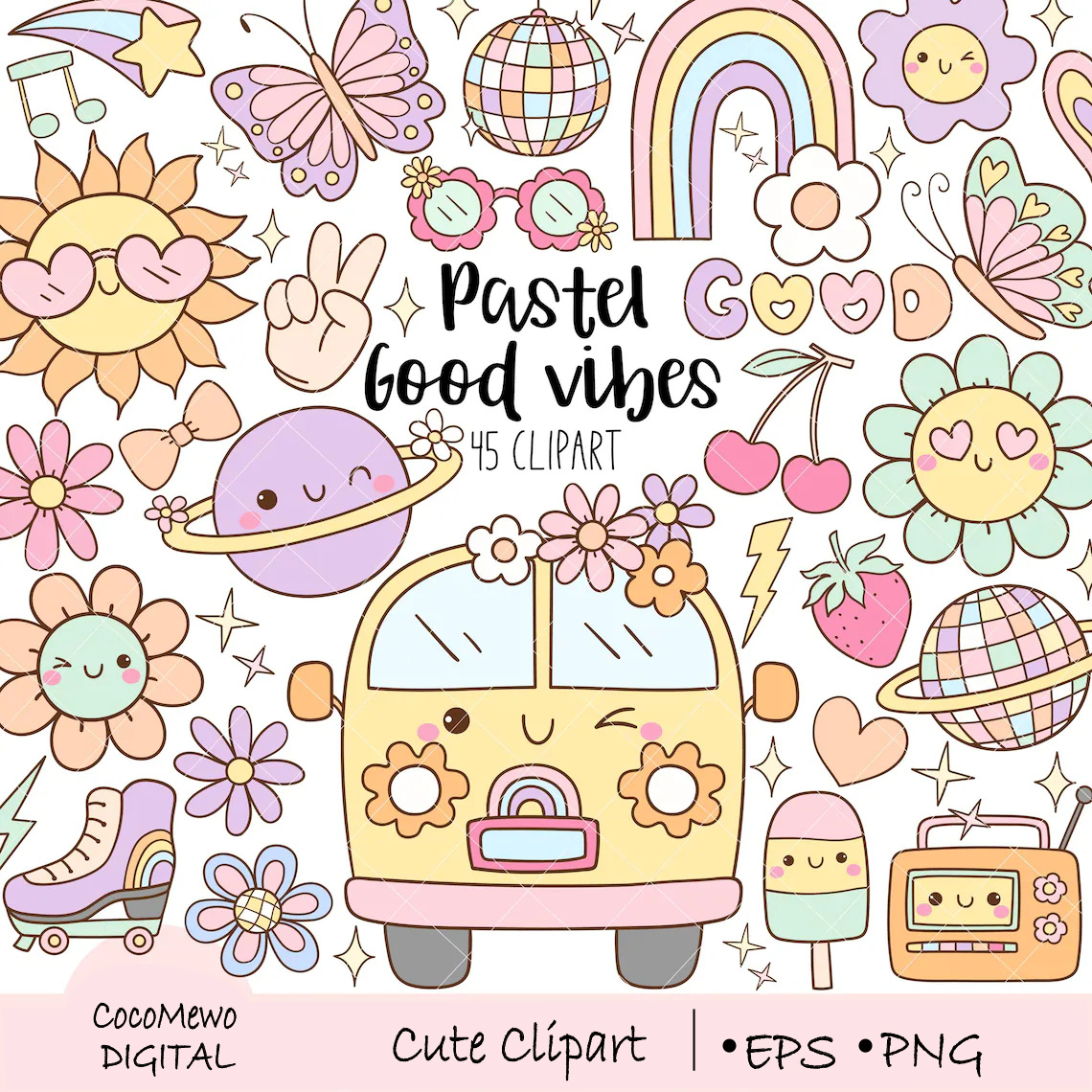 Pastel good vibes clipart animal architecture branding cat design feline finance home illustration interior kitten marketing pet presentation property realestate rental ui vector website