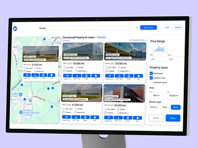 Real Estate Dashboard — SaaS Platform UI/UX Design 3d animation branding design graphic design hotel website | uiux webflow illustration landing page logo motion graphics ui webflow website