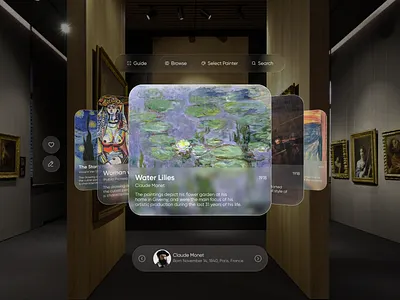 Virtual Art Gallery UI digital museum ui