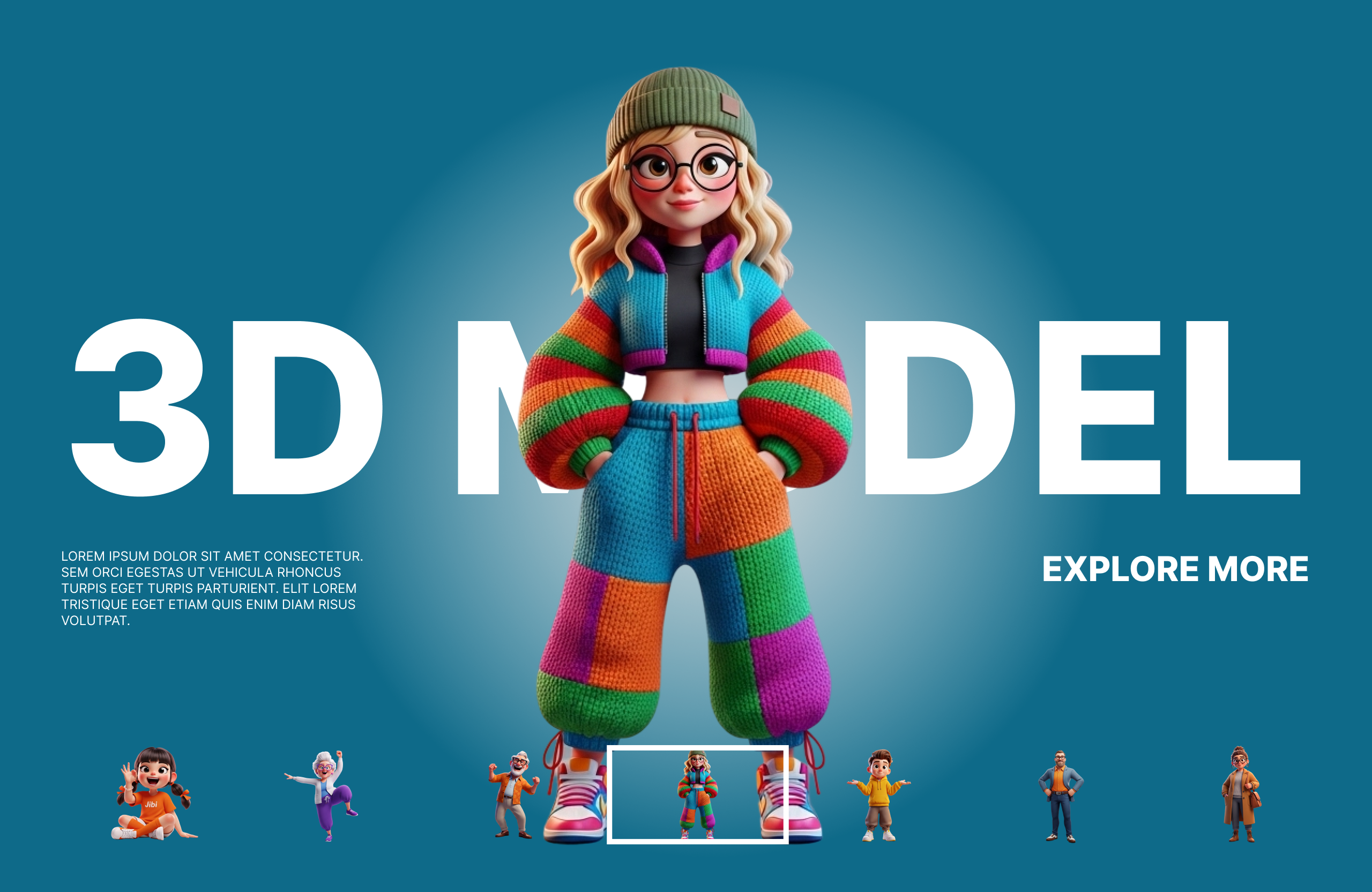 3d Girl 3d animation branding christeena design graphic design logo motion graphics ui