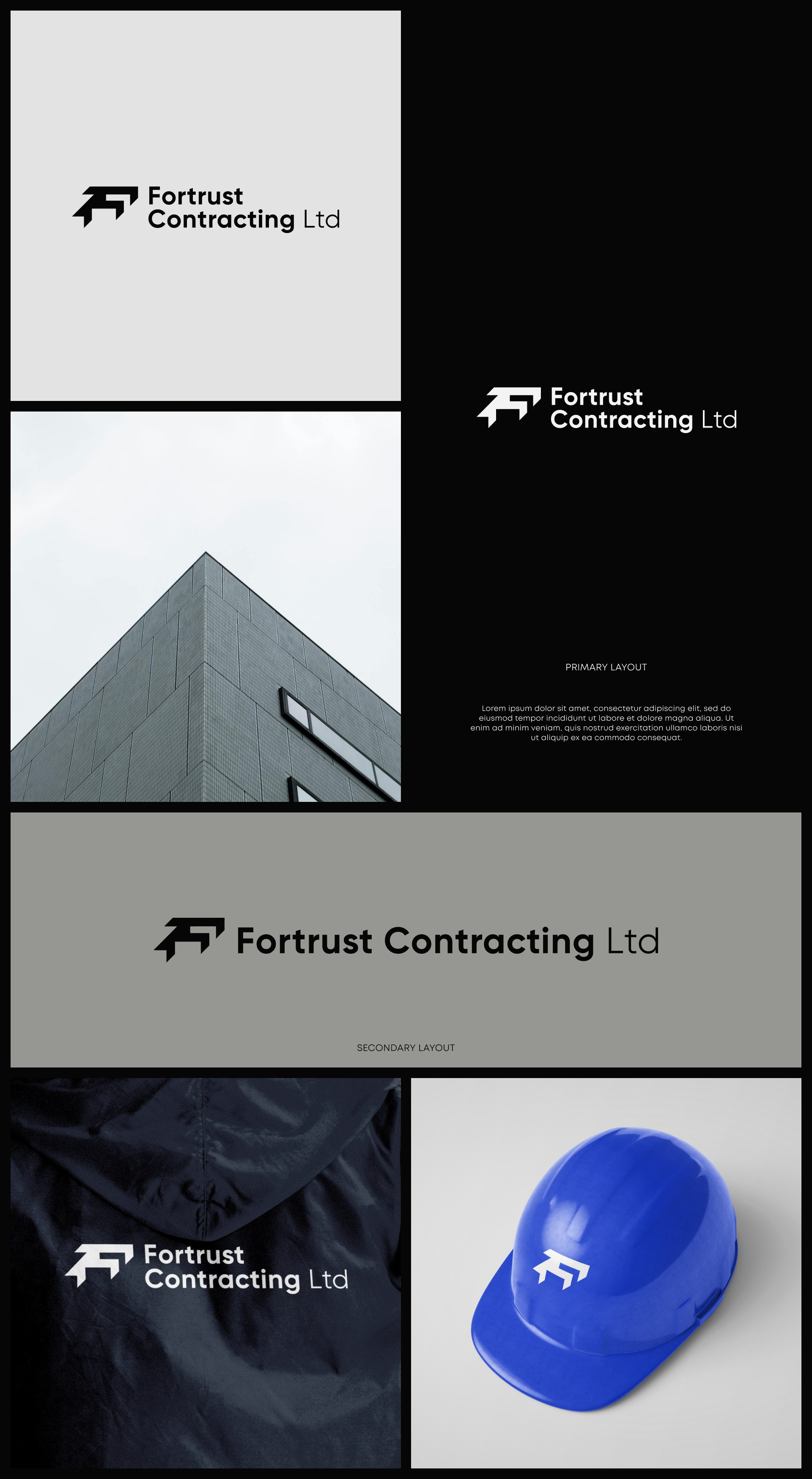 Fortrust Contracting Brand Identity brandidentity branding construction logo constructionbrand constructiondesign corporatebranding graphic design logo logo designer logodesign minimallogo modernbranddesign