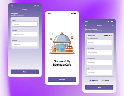 Checkout Flow UI/UX Design illustration mobile app onboarding ui design user flow