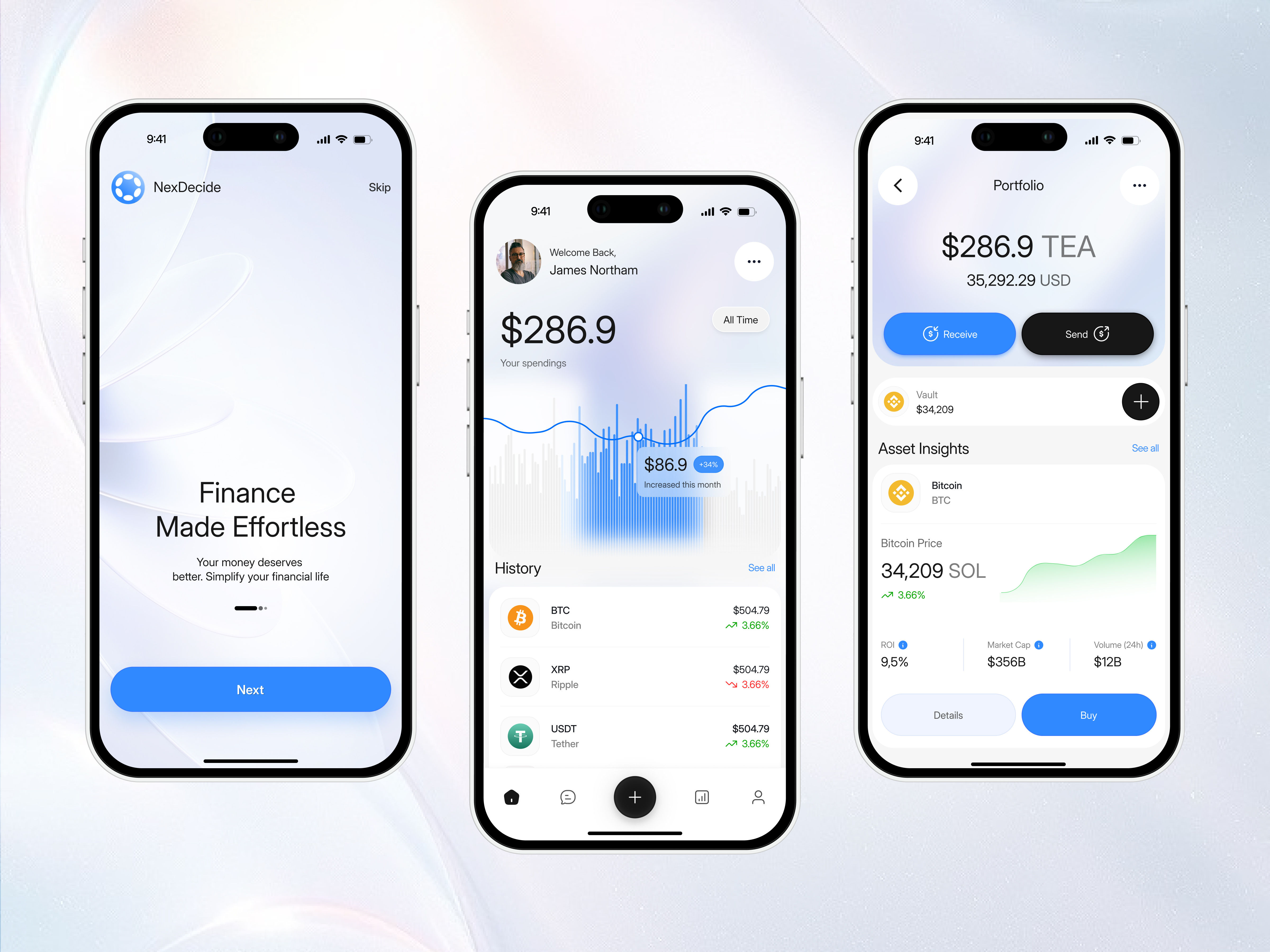 Finance, Crypto, Wallet Mobile UI app design balance bitcoin blockchain app coinbase crypto crypto app crypto banking crypto currency crypto wallet crypto wallet app exchange financeapp financial juicelab stocks trade ui ux watchlist web3 app