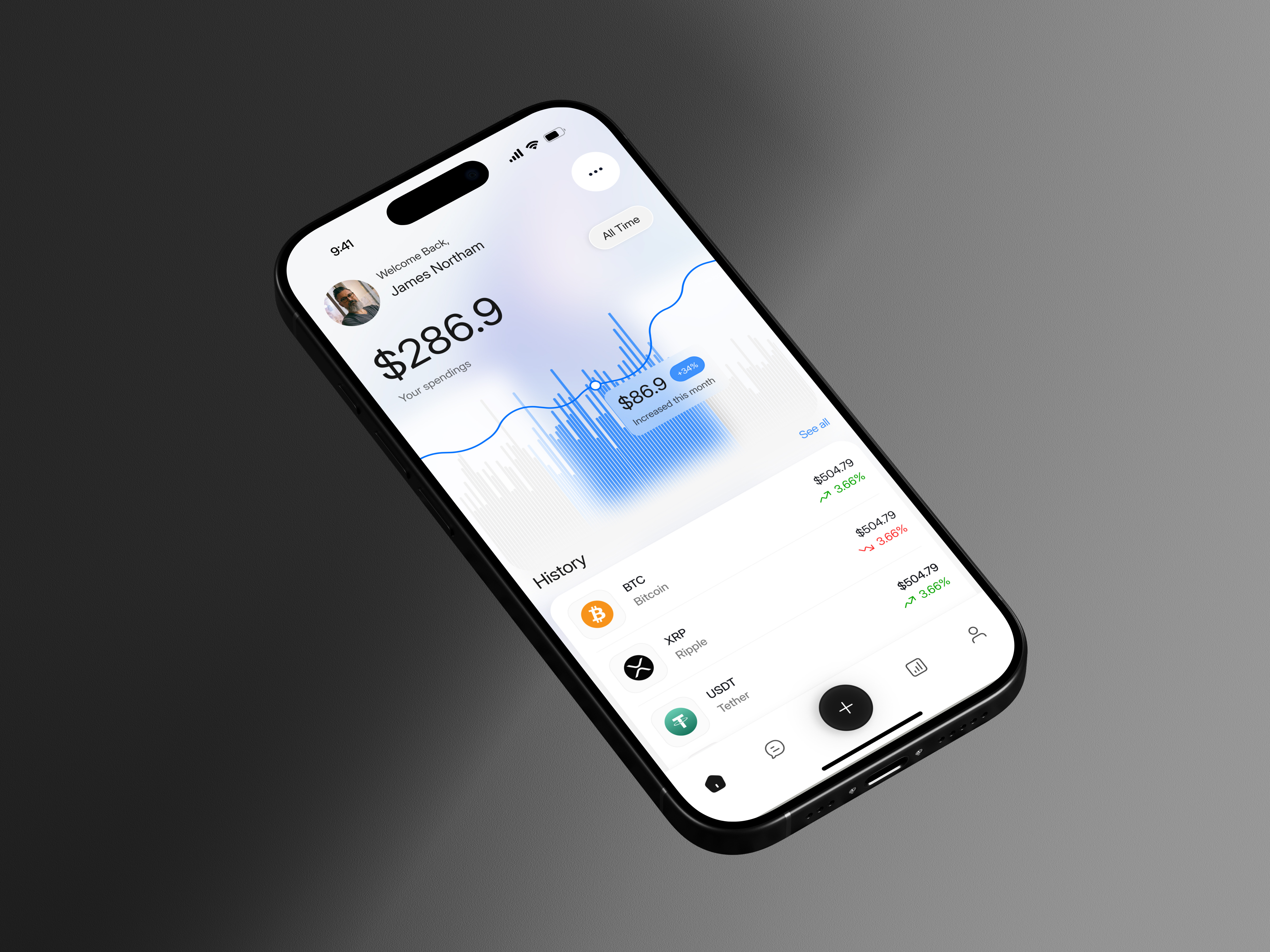 Example of Fintech Mobile App UI/UX Design