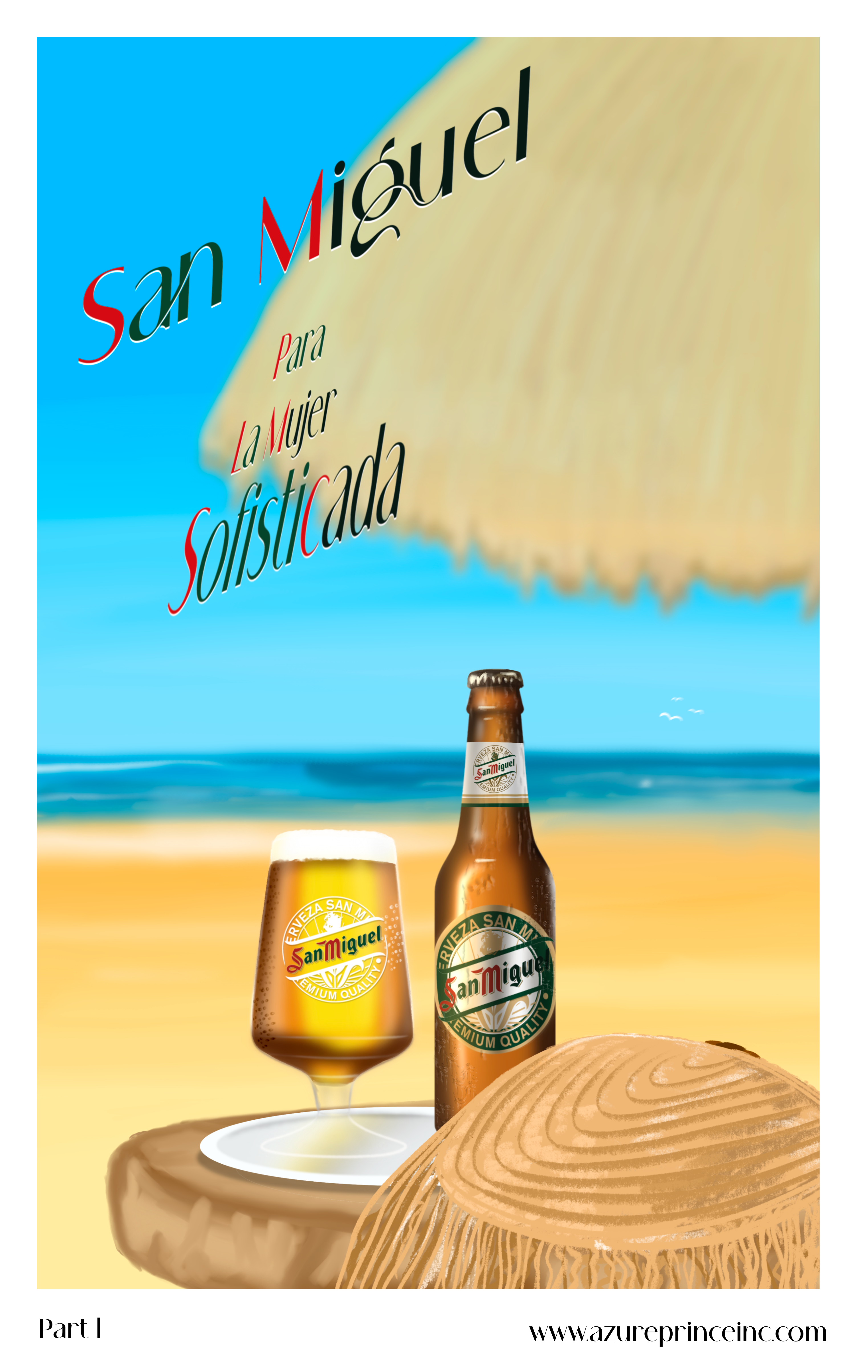 San Miguel Para La Mujer Sofisticada beer beverage craft beer food and beverages ill illustration magazine poster poster product marketing