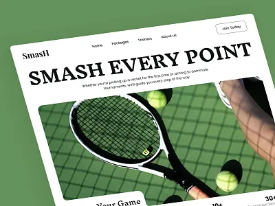 SmasH Sports Website UIUX Design 3d animation branding ecommerce figma uiux design graphic design logo modern motion graphics shopify sports techwitpro ui uiux uiux design ux web design webflow website design wordpress