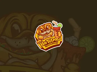 Dog Mascot Logo branding bulldog canine classical creative cute fun graphic design hotdog illustration illustrator k9 logo mark mascot pet pug strong tough vector