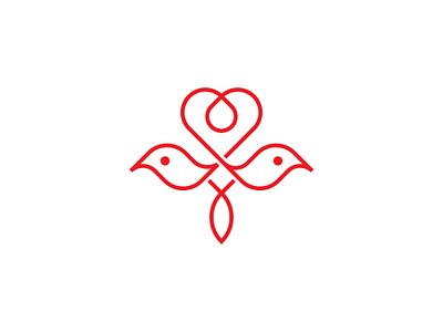 Sleek Dove Heart Logo abstract beauty bird brand and identity care charity cosmetic cute dove elegant famine fly heart logo logodesigner love minimal premade logos spa tattoo