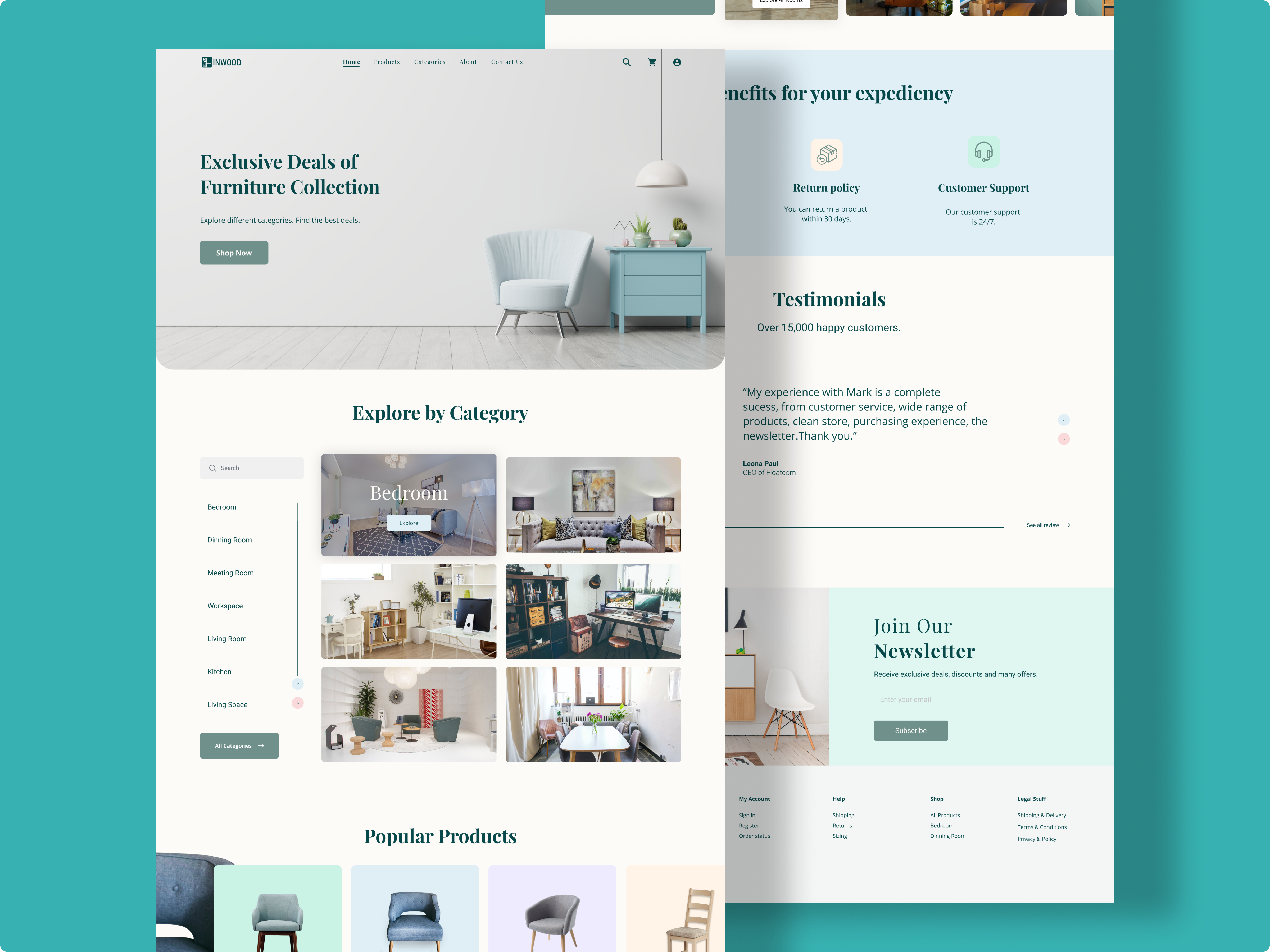 Example of Landing Page And Website Design