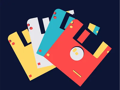 Retro Floppy Disks design digital art graphic design illustration retro retro art vector
