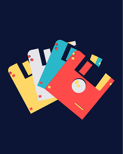 Retro Floppy Disks design digital art graphic design illustration retro retro art vector