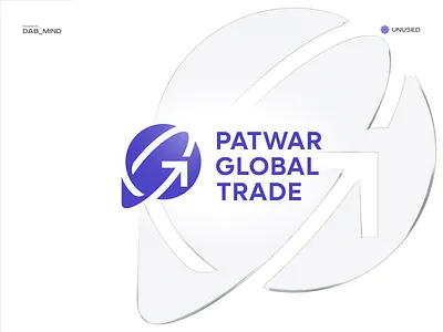 Global Trade logo with letters P and G arrow earth exchange exchange logo global global trade logo market minimal p logo pg pgt swap trade trade logo