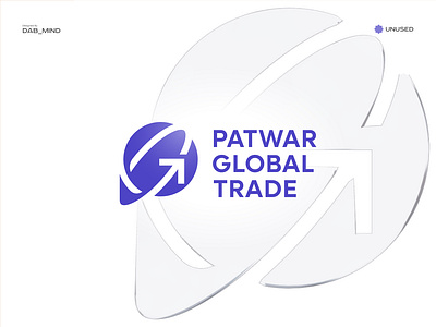 Global Trade logo with letters P and G arrow earth exchange exchange logo global global trade logo market minimal p logo pg pgt swap trade trade logo