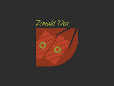 Temaki Den - Sushi Illustration brand identity illustration japanese restaurant logo restaurant sushi sushi brand sushi illustration sushi restaurant