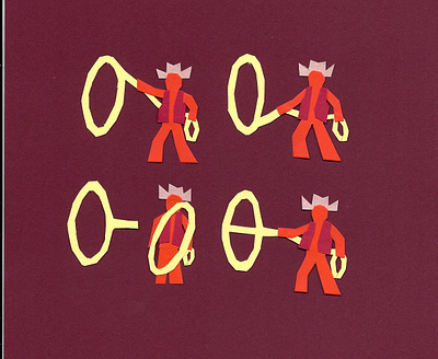Peachtober 2025 - ROPE animation color cowboy cut paper design gif illustration loop paper paper cut texture