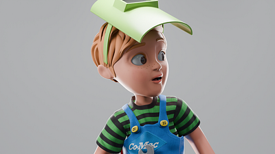 Comac boy - 3D animation 3d 3d animation 3d character animation anime blender bob builder branding cartoon children design illustration illustrations kid motion graphics render resources stylized the builder