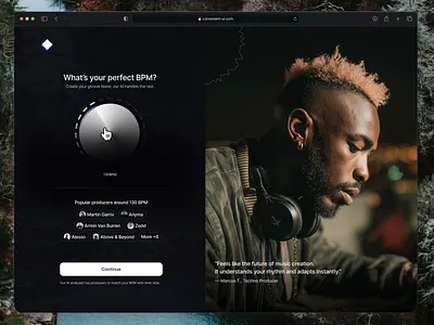 What's your BPM? - Consistent UI consistentui dashboard designsystem kit music ui untitled untitledui wizard wizzard