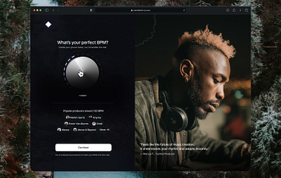 What's your BPM? - Consistent UI consistentui dashboard designsystem kit music ui untitled untitledui wizard wizzard