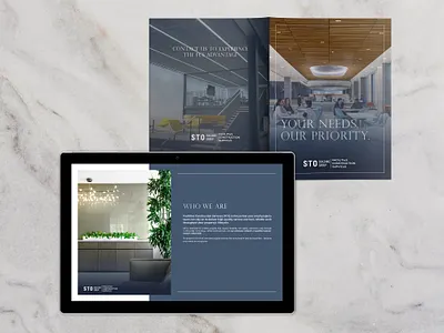 Service Offering Brochure — Facilities Construction Services brochure graphic design layout marketing print typography