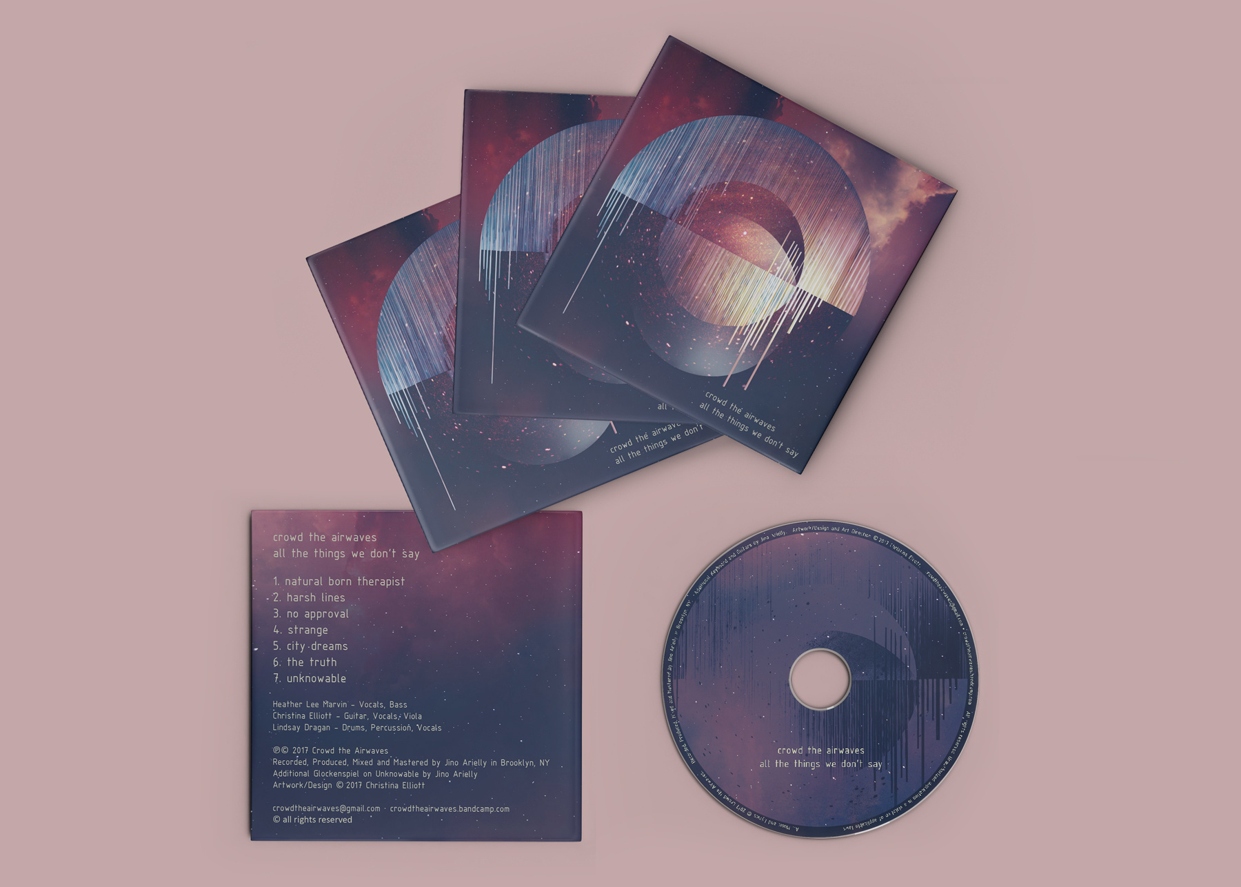 Album Design — CD & Slipcase album art graphic design music packaging print