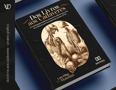 Book Cover Design - Dos Livros aos Cadáveres book book cover capa de livro design graphic design illustration minimalist book cover tipografia typography
