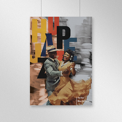 In Jazz We Hope Poster dance graphic design happy jazz layout poster