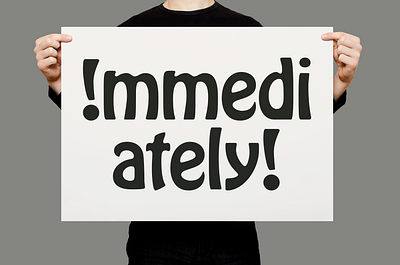 Immediately | Typographical Poster font graphic design graphics poster sans serif simple symbols text typography words