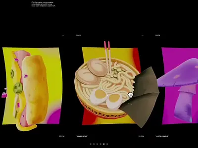 3D Food Series Visual Delight 3d animation branding motion graphics ui