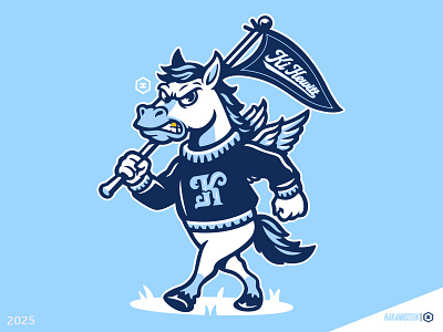 Ki Hewitt (Pegasus mascot for clients) baseball baseballmascot basketball basketballmascot branding cartoonmascot design gaming hvacmascot illustration logo mascot pegasus sport sportsmascot