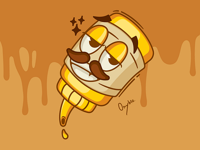 Mr. Mustard 🔥 bottle delicious illustration mascot mustache mustard sauce spicy squeeze vector yellow
