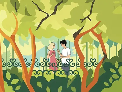 Summer stories art poster book cover characters illustration magazine cover poster design story telling