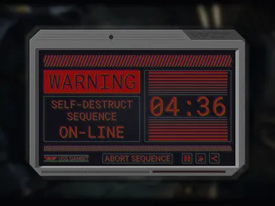 Daily UI 014: Countdown Timer alien branding daily ui dailyui graphic design interphase self destruct ui weyland yutani