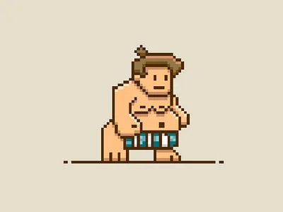 e honda e honda e honda clip art e honda kawaii e honda pixel art e honda pixel illustration e honda street fighter 2 e honda video game pixel people pixel person sumo wrestler