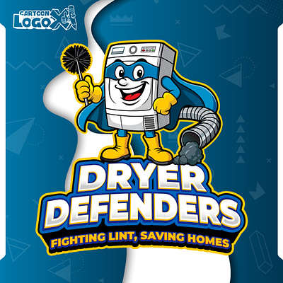 Dryer Defenders – Comic Mascot Logo Design cartoonlogox