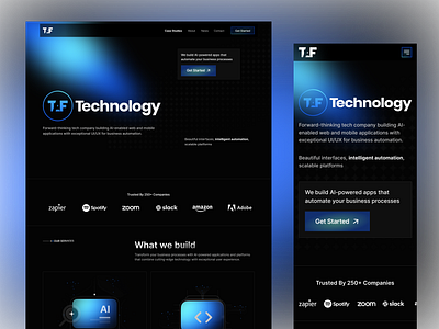 TF Technology Agency Design 3d animation branding graphic design logo motion graphics ui