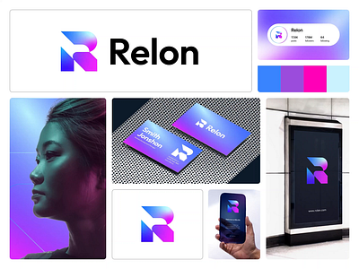 Relon Logo & Branding ai animate billboard brand brand design brand identity branding branding design business card company logo logo design logo mark logos mark poster saas tech visual branding visual identity