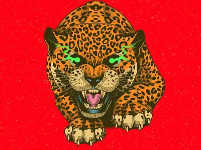 Illustration Cover cartoon cat cd character cover design graphic design illustration jaguar music skull vector vinyl