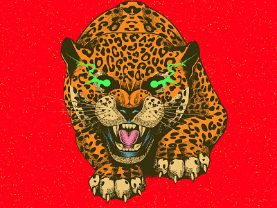 Illustration Cover cartoon cat cd character cover design graphic design illustration jaguar music skull vector vinyl
