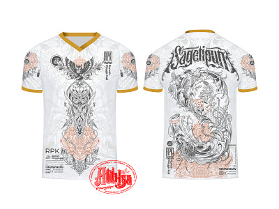 Jersey RPK branding design engraving graphic design illustration lettering logo merch tshirt vector