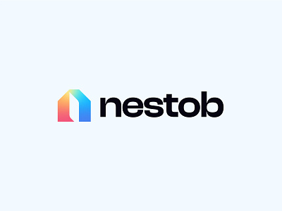 nestob - A Real Estate Startup (Proptech) ai brand design brandidentity branding homesearch logodesign minimaldesign nletter nlogo nmark proptech realestatelogo startupbranding typography