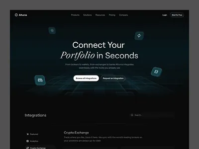 Alturos - Integrations animation clean dashboard design digital graphic design integration integration flow integrations modern motion graphics technology typography ui uidesign uiux ux uxdesign web website