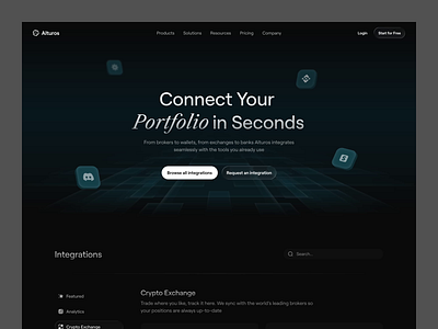 Alturos - Integrations animation clean dashboard design digital graphic design integration integration flow integrations modern motion graphics technology typography ui uidesign uiux ux uxdesign web website