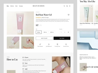 Beauty Of Joseon - Detail Page beauty brand beauty detail page beauty landing page beauty page clean cosmetic website design detail page figma framer landing page skincare skincare landing page web design webflow website