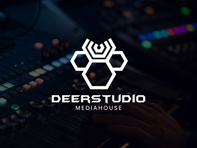 DeerStudio Logo Design brand identity branding deer deer horn deer studio logo logo design media house media logo