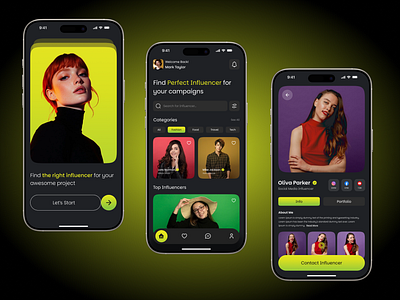 Influencer Campaign Platform – Modern UI/UX Concept creator economy