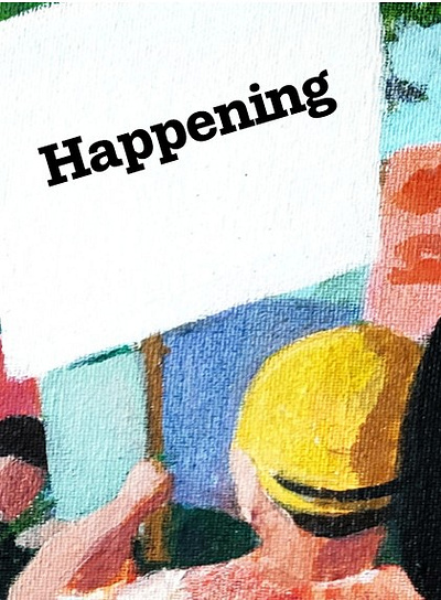 Happening, a new painting 10.09.25 branding graphic design graphics illustration impressionism logo painting video