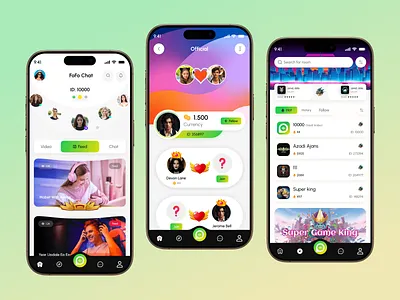 FoFo Chat – Social Voice & Video Chat Mobile App UI ai app design ai chat ai interface ai ui app design chat chat room chat room ui chatbot design ios messaging app mobile mobile app mobile app design mobile chat app modern ui smart chat social network voice assistant voice chat