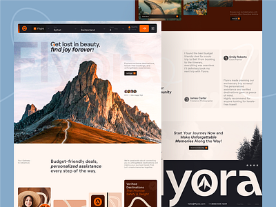 Travel Website Design adventure booking clean ui daily ui inspiration flight booking landing page modern web design mountain tourism website travel agency travel platform travel uiux travel website trendy trip ui web design website design wingly