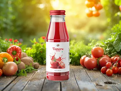 Tomato Ketchup Bottle Label Design (Unused) bottle bottle label design creative food branding fruit fruit juice graphic design jar ketchup label design labeling organic packaging product packaging sauce sauce packaging tomato tomato ketchup tomato sauce